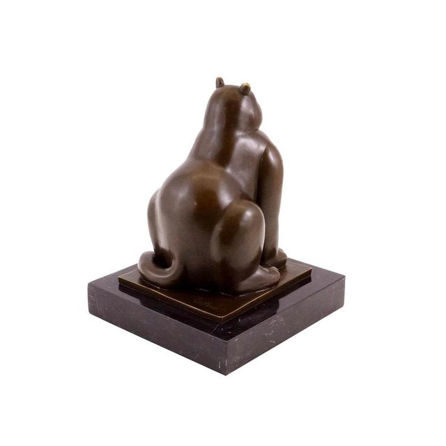 After Fernando Botero, Fat Cat, 20th Century, Bronze For Sale - Image 6 of 8