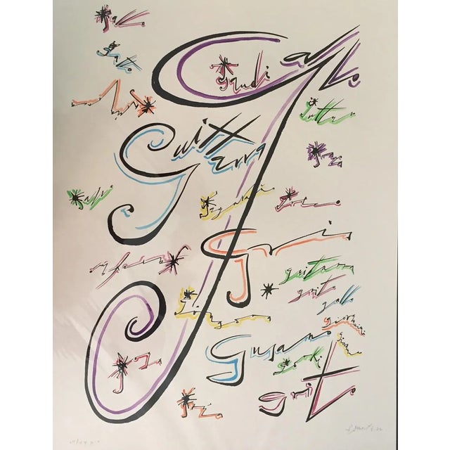Rafael Alberti, Letter G, Lithograph, 1972 For Sale