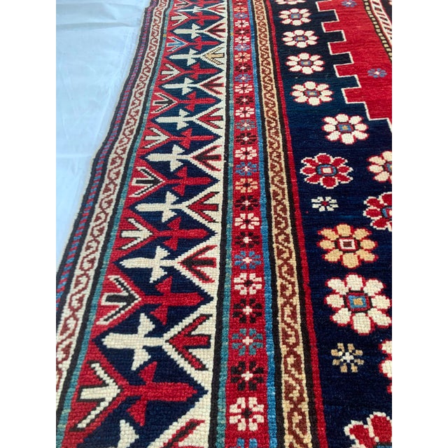 Antique Shahnazari Shirvan Caucasian Rug 3'9" X 6'4" Circa 1870 For Sale - Image 9 of 14