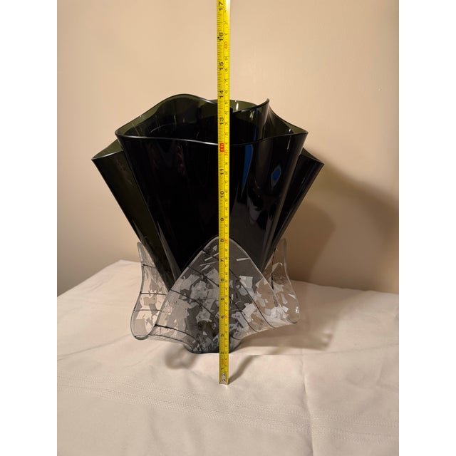 Make an unforgettable design statement with this sensational, large-scale Postmodern handkerchief centerpiece vase by...
