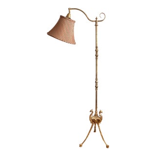 Frederic Cooper Vintage Griffin Base Columnar Floor Lamp For Sale