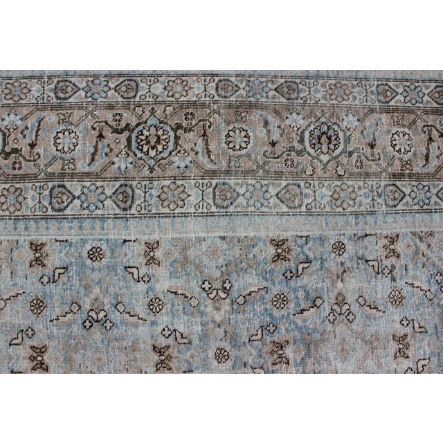 Early 20th Century Persian Antique Tabriz Rug With Medallion With Herati Design and Muted Colors 7'11 X 11'4 For Sale - Image 9 of 13