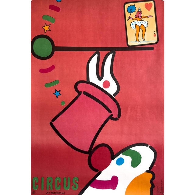 Vintage Circus Poster by Jan Młodożeniec, 1975 For Sale - Image 9 of 9
