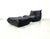 Mid-Century Modern Set of French Togo Lounge Chair and Ottoman in Black Leather attributed to Michel Ducaroy for Ligne Roset, 1970s For Sale - Image 3 of 14