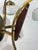 6-Light Chandelier in Brass, Wood and Opal Glass in the style of Stilnovo, 1950 For Sale - Image 9 of 11