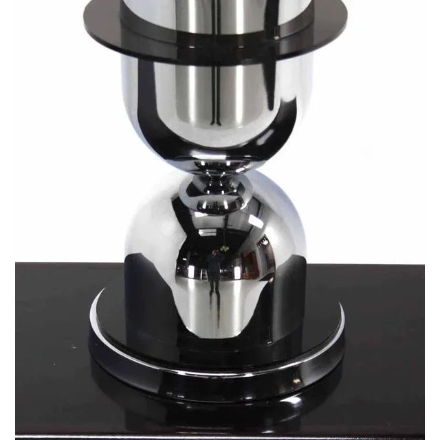 Mid Century Modern Polished Chrome Bullet Shape Table Lamp For Sale - Image 4 of 6