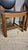 1940s Vintage Wooden Dining Chairs with Black Leather Upholstery, 1940s, Set of 4 For Sale - Image 5 of 17