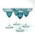 Glass Timeless Classic Teal Crystal Margarita Glasses - Set of 4 For Sale - Image 7 of 8