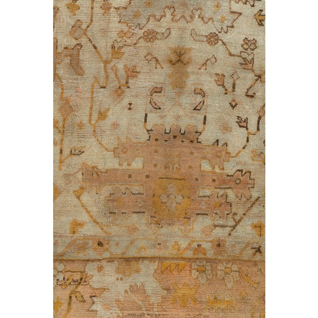 Antique Turkish Oushak Rug 11ft 5in X 13ft 2in For Sale - Image 11 of 12