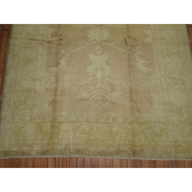 Late 20th Century Vintage Inspired Zabihi Collection Turkish Oushak Square Neutral Rug - 5'9" x 7'1" For Sale - Image 5 of 10