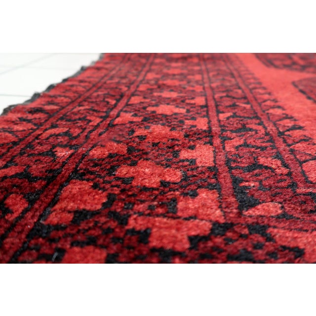 1920s 1920s, Antique Afghan Ersari Handmade Rug 4 X 6 For Sale - Image 5 of 14