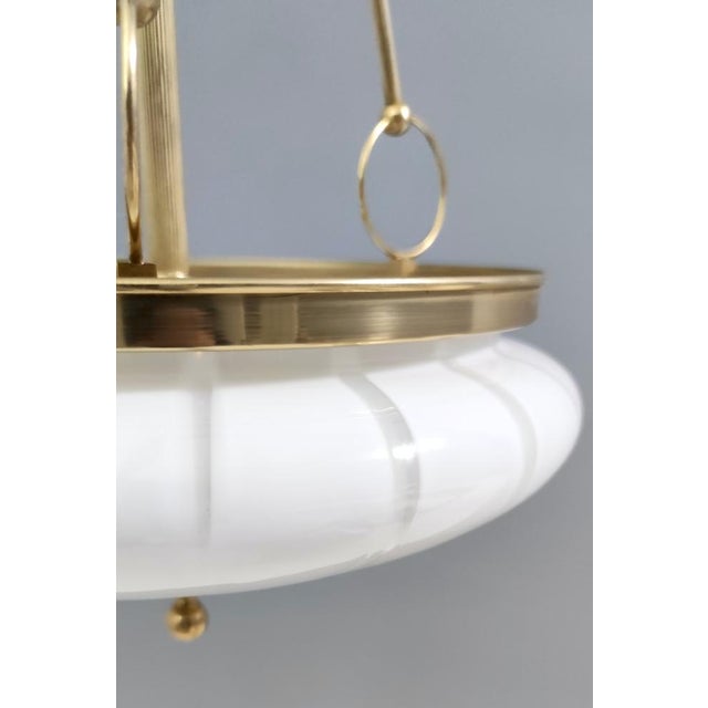 Gold Vintage Murano Glass and Brass Ceiling Light, 1960s For Sale - Image 8 of 11