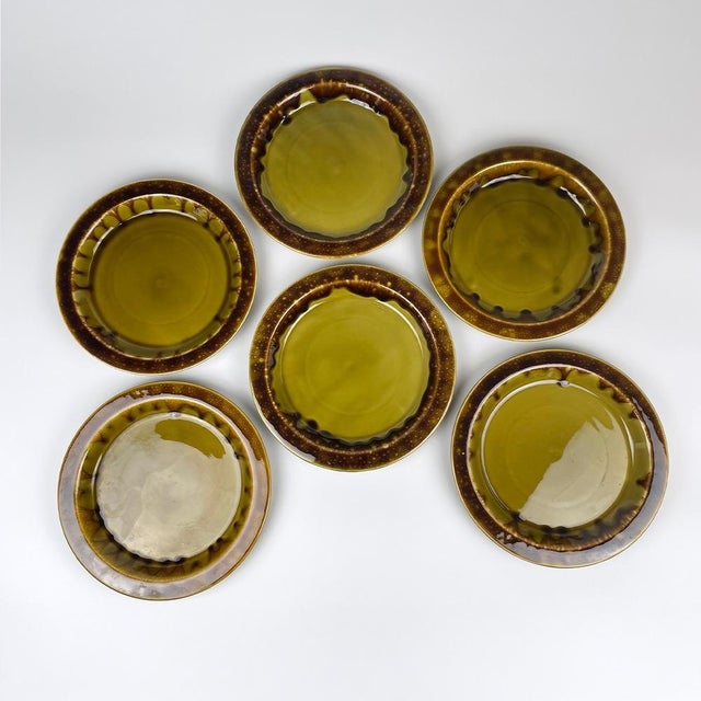 Vintage Ceramic Seafood Service from Gien, 1970s, Set of 11 For Sale - Image 3 of 11