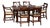 Dining Room Set in Mahogany, 1980, Set of 7 For Sale