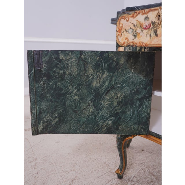 Stone 1930s Venetian Marble Top Paint Decorated Console Sideboard For Sale - Image 7 of 18