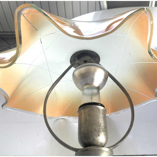 Vintage Space Age Amber Glass Table Lamp from Ikea, 1960s For Sale - Image 10 of 18