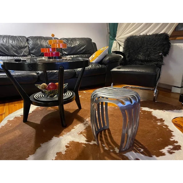 Mid-Century Aluminium Stool, Denmark, 1960s For Sale - Image 6 of 10