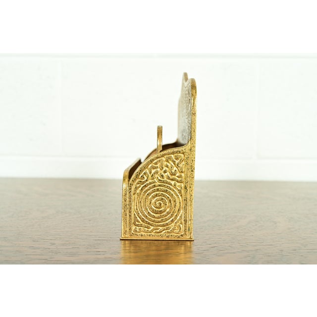 Tiffany Studios New York Zodiac Pattern Bronze Doré Letter Rack For Sale - Image 10 of 15