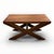 Modern Custom Teak X-Form Bench For Sale - Image 4 of 5