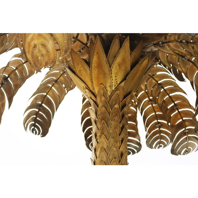 Large Vintage Palm Floor Lamp by Christian Techoueyres for Maison Jansen, 1970 For Sale - Image 12 of 17