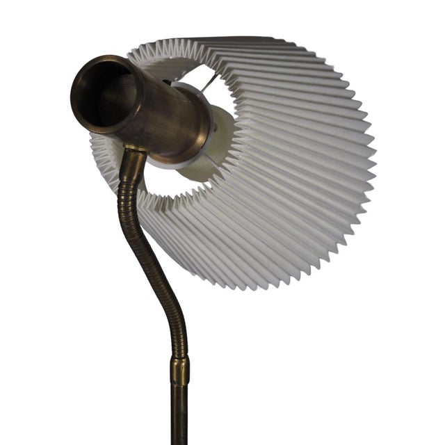 Vintage Swedish Leather and Brass Floor Lamp from Falkenbergs Belysning, 1960s For Sale - Image 13 of 18