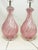 Pair of Vintage Rose Murano Glass Lamps For Sale - Image 11 of 18
