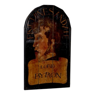 19th Century "Lord Byron" English Pub Sign For Sale