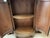 Vintage Baker Furniture Walnut Wood Demilune Console or Bar Cabinet For Sale In New York - Image 6 of 8