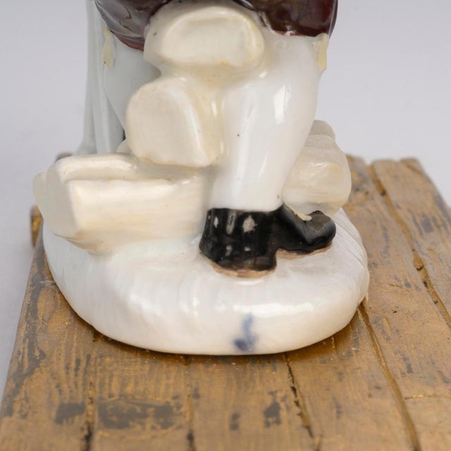 Metal 18th Century Porcelain Sculpture Depicting a Russian Peasant from Meissen For Sale - Image 7 of 8