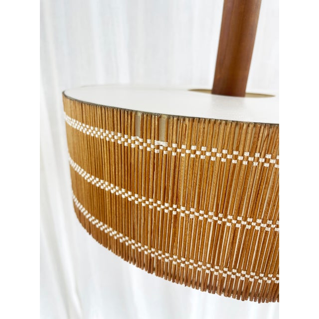 Mid-Century Scandinavian Teak Pendant Disc, 1965 For Sale - Image 13 of 14