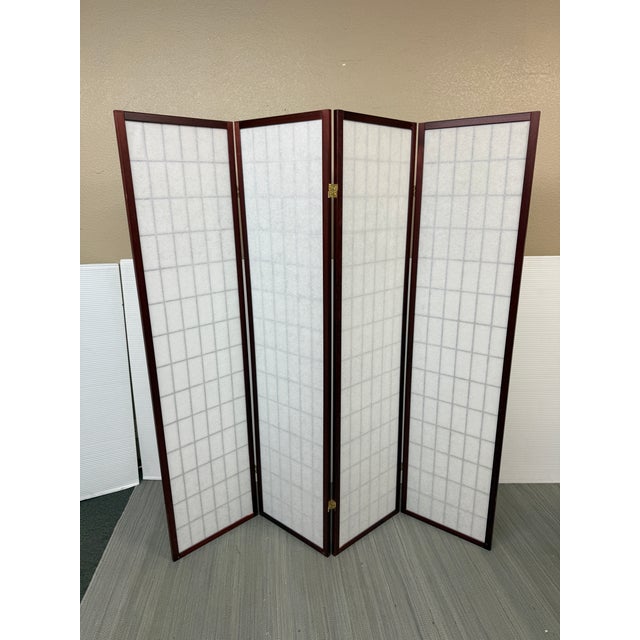Japanese Shoji Style Room Divider For Sale - Image 9 of 12