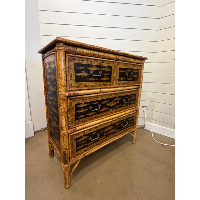 19th Century 19th Century English Bamboo Chest For Sale - Image 5 of 13