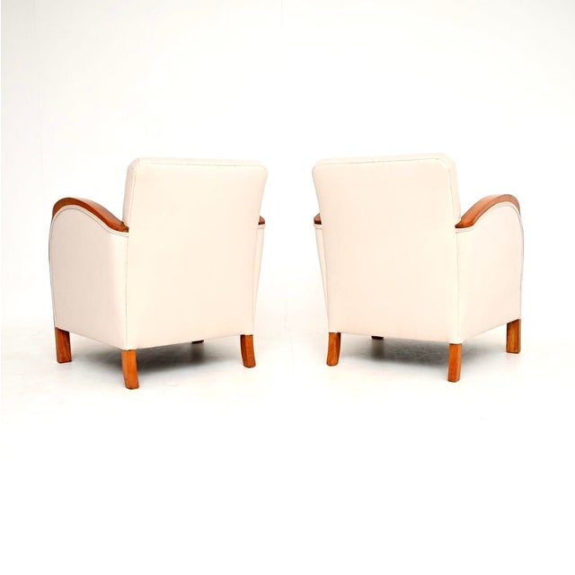 Swedish Art Deco Lounge Chairs in Walnut, 1930, Set of 2 For Sale - Image 4 of 9