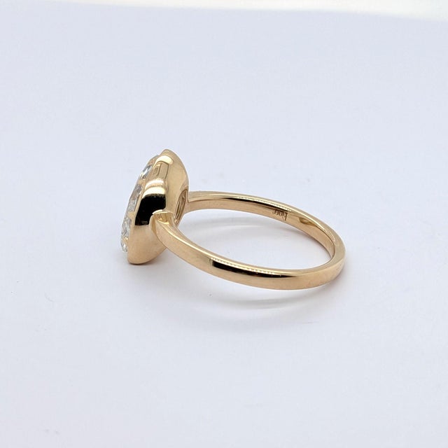 14k Yellow Gold Solitaire Engagement Ring With a ~2ct Tilted Marquise Diamond, Size 7 For Sale In Phoenix - Image 6 of 8