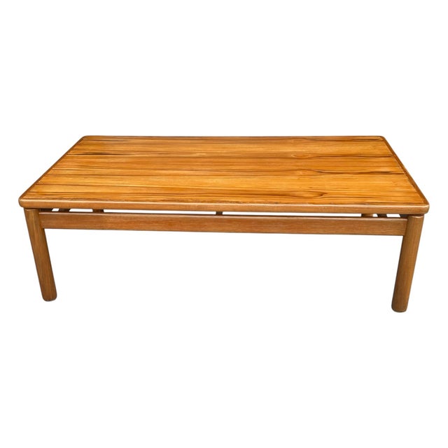 1960s Vintage Danish Modern Solid Wood Coffee Table For Sale - Image 5 of 12