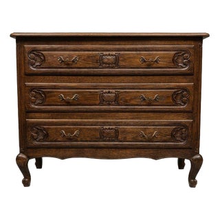 Early 20th Century French Stained Oak Chest of Drawers For Sale