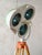 A 1990s heraeus hanaulux london shadowless surgical lamp, reworked into a floor lamp and mounted on a wooden surveying...