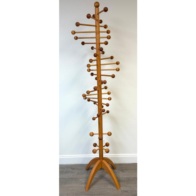 Scandinavian Modern Atomic Coat Stand in the Style of Nanna Ditzel, Denmark, Circa 1970s This Scandinavian Modern atomic...