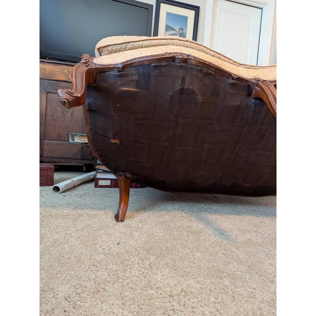 French Provincial Early 20th Century Louis XV-style (French Provincial/Rococo Revival) Canapé or Settee For Sale - Image 3 of 8
