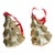 1970s Pair of 4” Large White Christmas Tree Ornaments For Sale