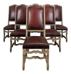 Spanish Renaissance Style Chairs in Limed Oak, Set of 6