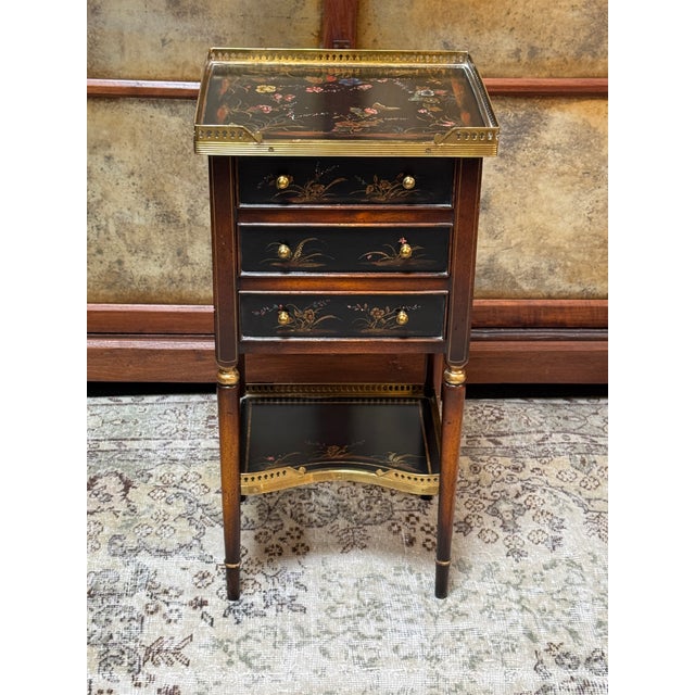 Traditional Maitland-Smith Hand Painted Chest of Drawers For Sale - Image 3 of 12