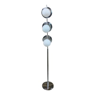 Mid-Century Modern Space Age Chrome Floor Lamp With Three Way Switch For Sale