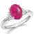 Vintage Platinum Triangle Diamond Cabochon Burma Ruby 4.10 Carat Engagement Ring Size 5 For Sale - Image 4 of 9
