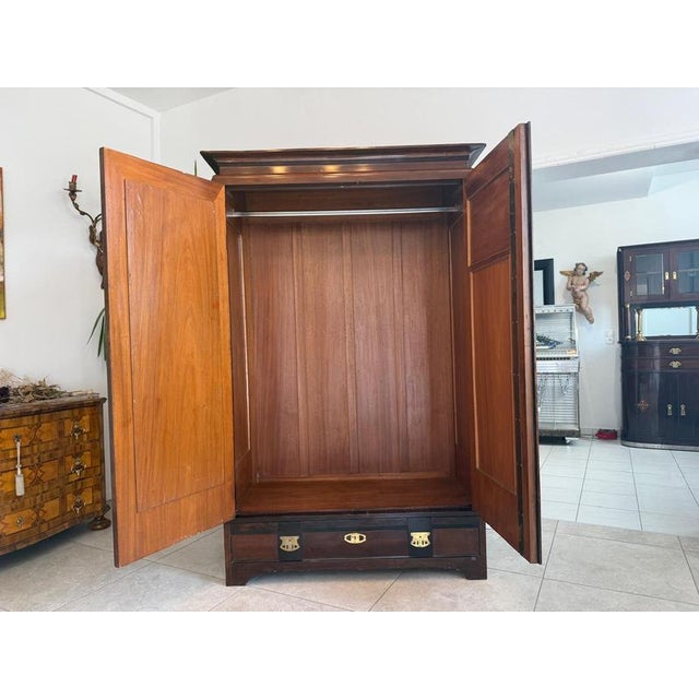 Art Nouveau Wardrobe with Mirror, 1920s For Sale - Image 4 of 15