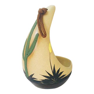 Vintage Half Moon Hanging Planter For Sale