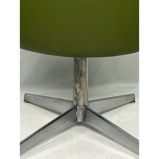 Plastic Vintage 1970's Green Steelcase Armchair For Sale - Image 7 of 12