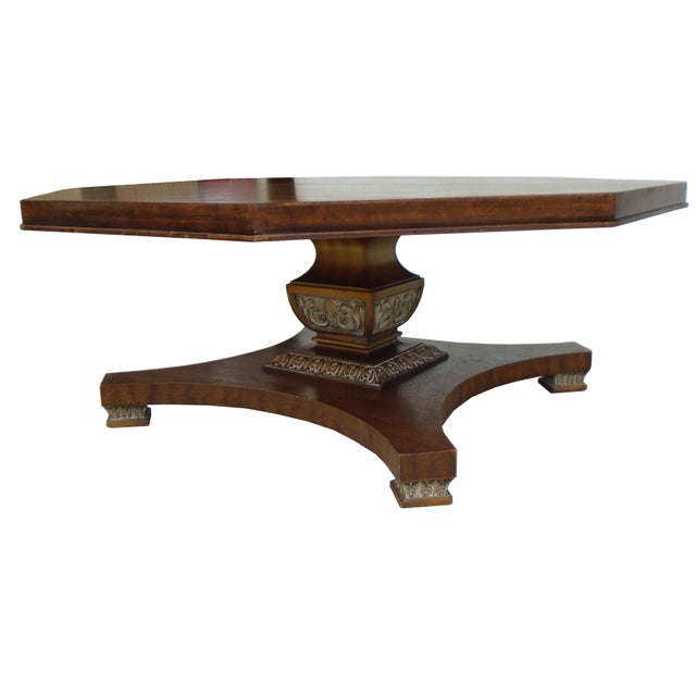 Weiman octagon shaped coffee table. A mid-century octagonal top coffee table by Weiman. Walnut frame features an eight-...