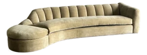 1980s One of One Arched Channel Back Sofa