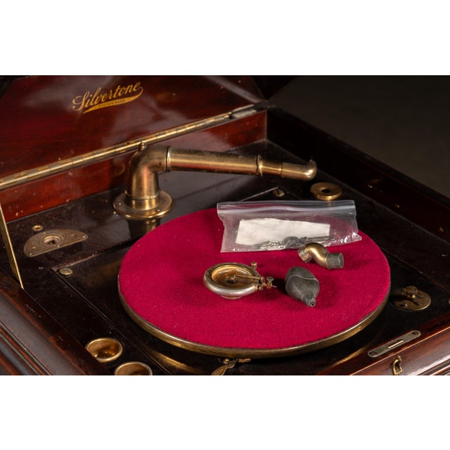 Antique Silvertone Floor Phonograph Cabinet With Records For Sale - Image 12 of 12